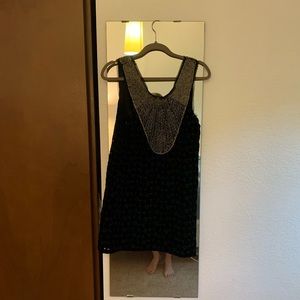Black velvet free people dress with beaded back